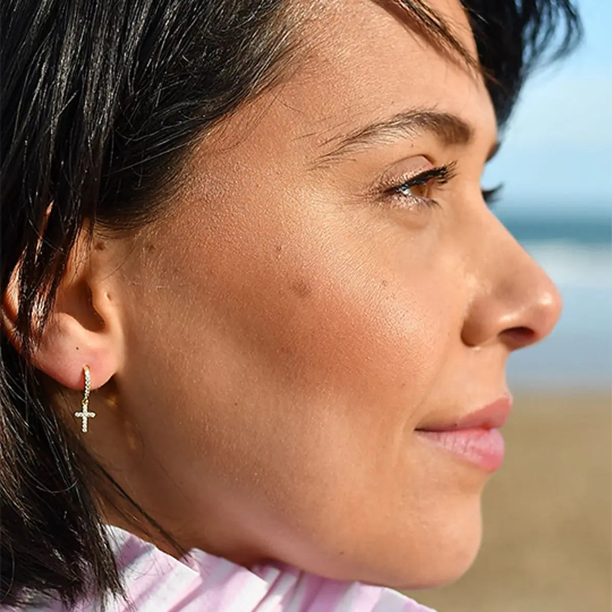 Boucles d’oreilles croix - bijoux croix 