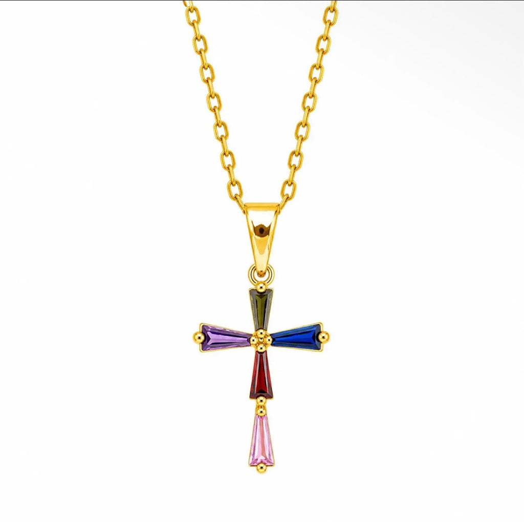 Collier Croix Colorées