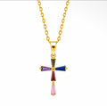 Collier Croix Colorées