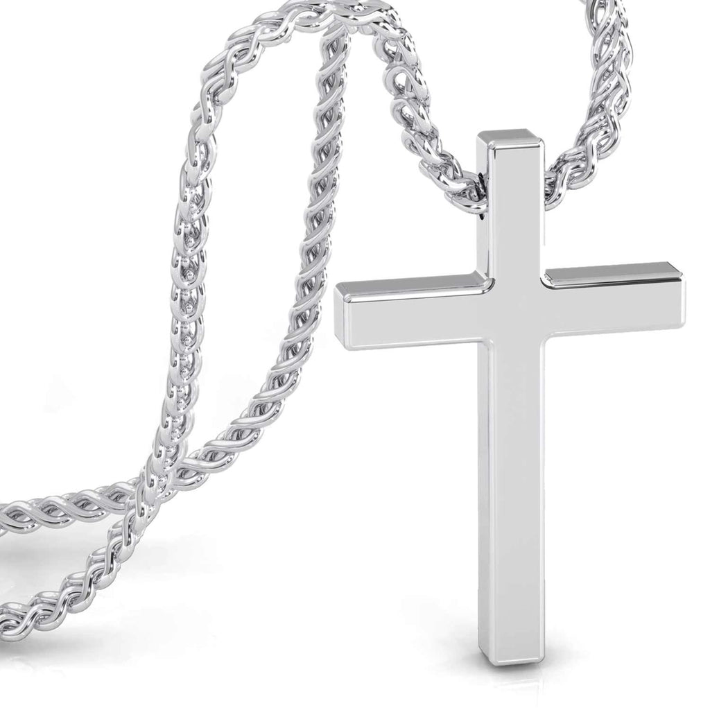 Collier croix homme argent