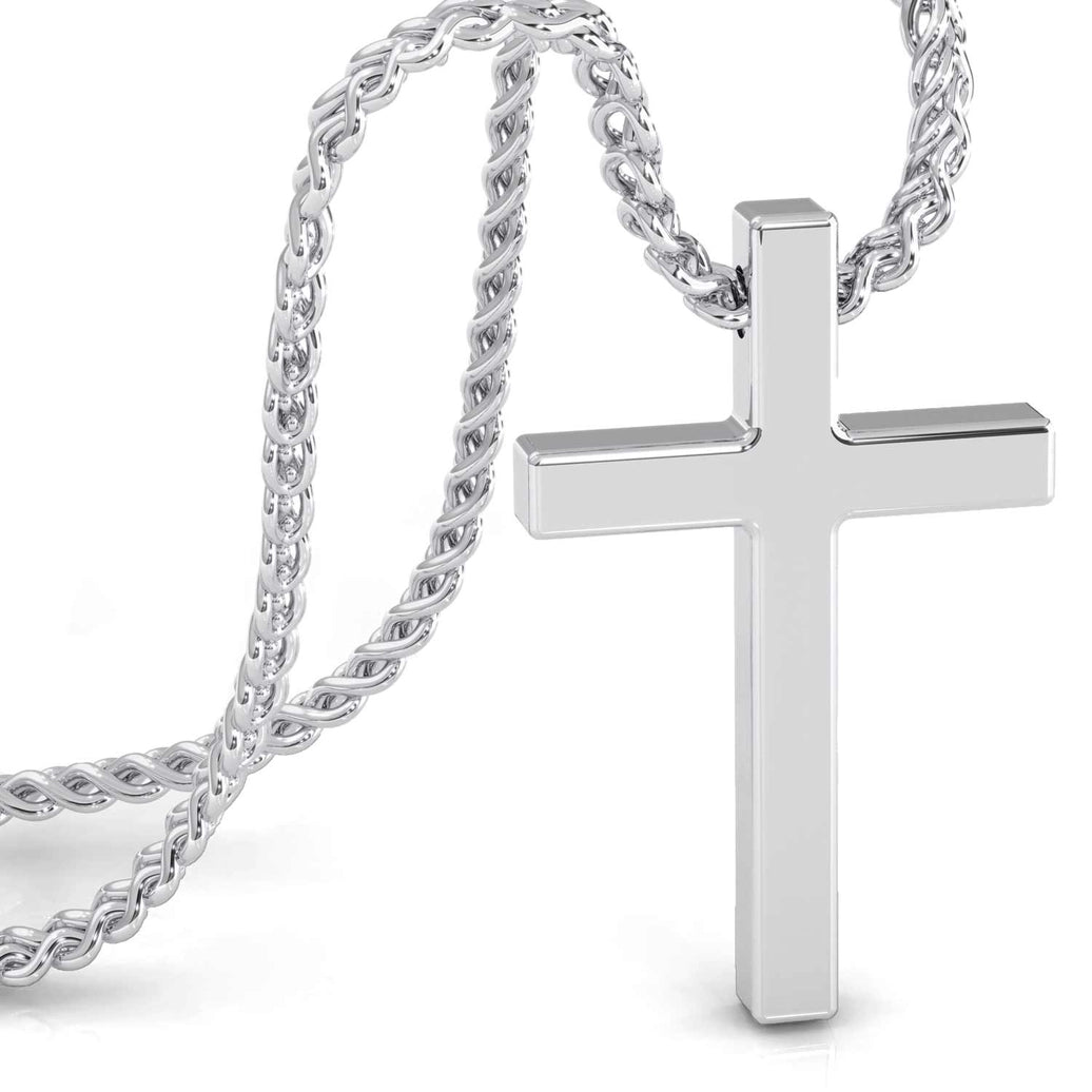 Collier croix homme argent