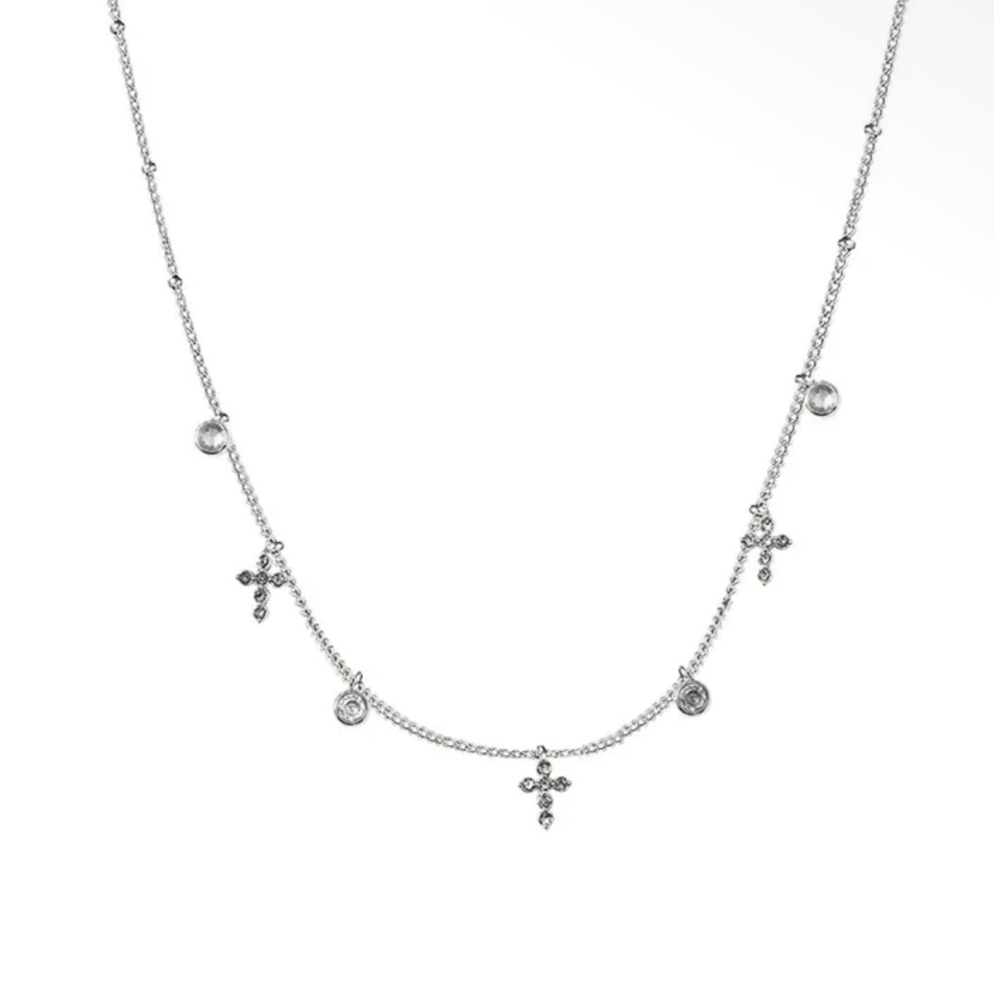 Collier Croix Multiples - Acier