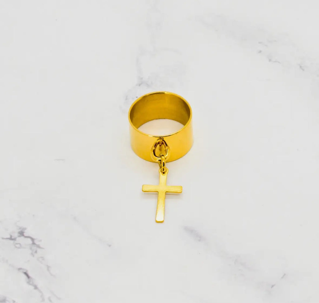 Bague Breloque Croix - Bijoux Croix 