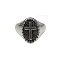 Chevalière Croix Homme - Acier