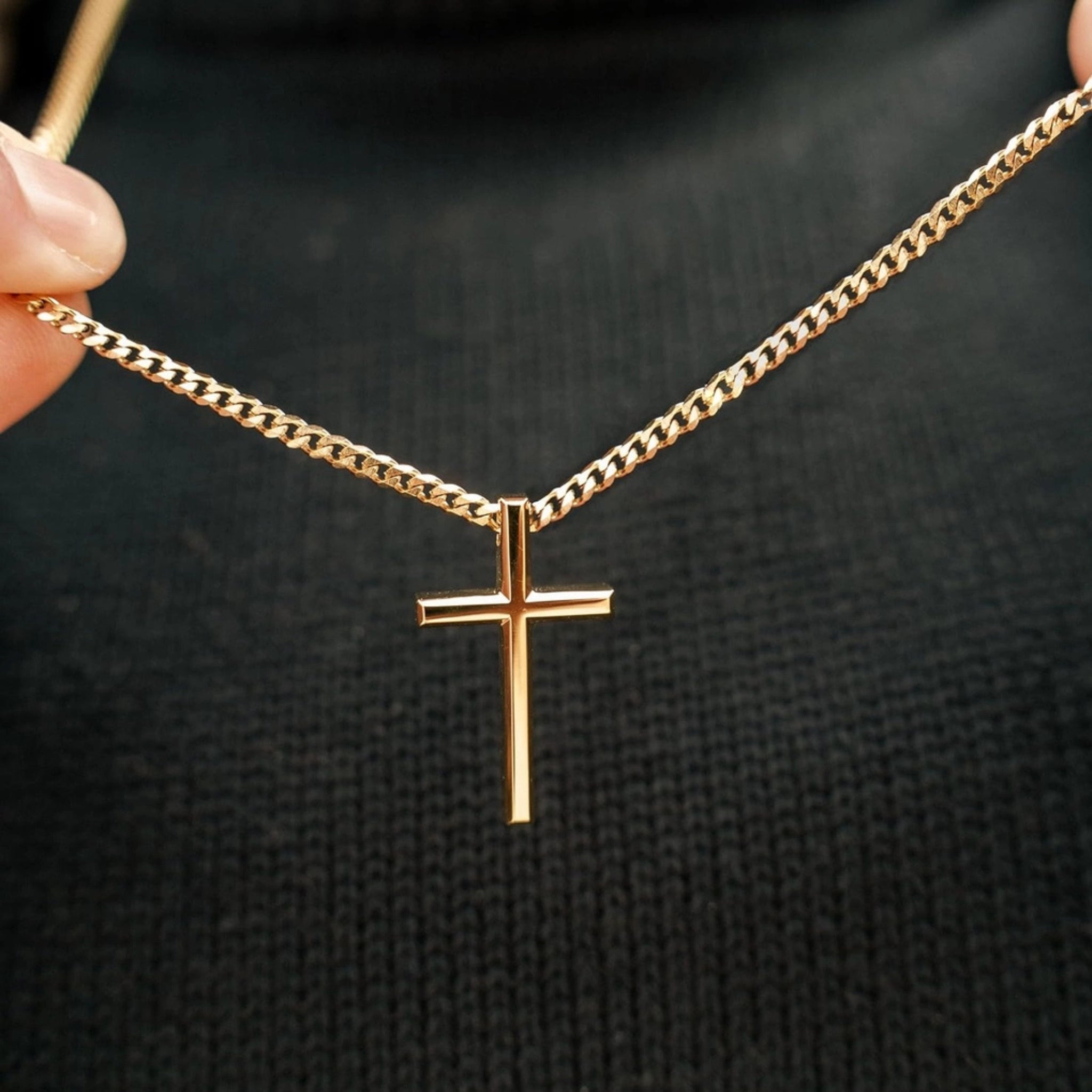 Collier croix Homme - Acier inoxydable