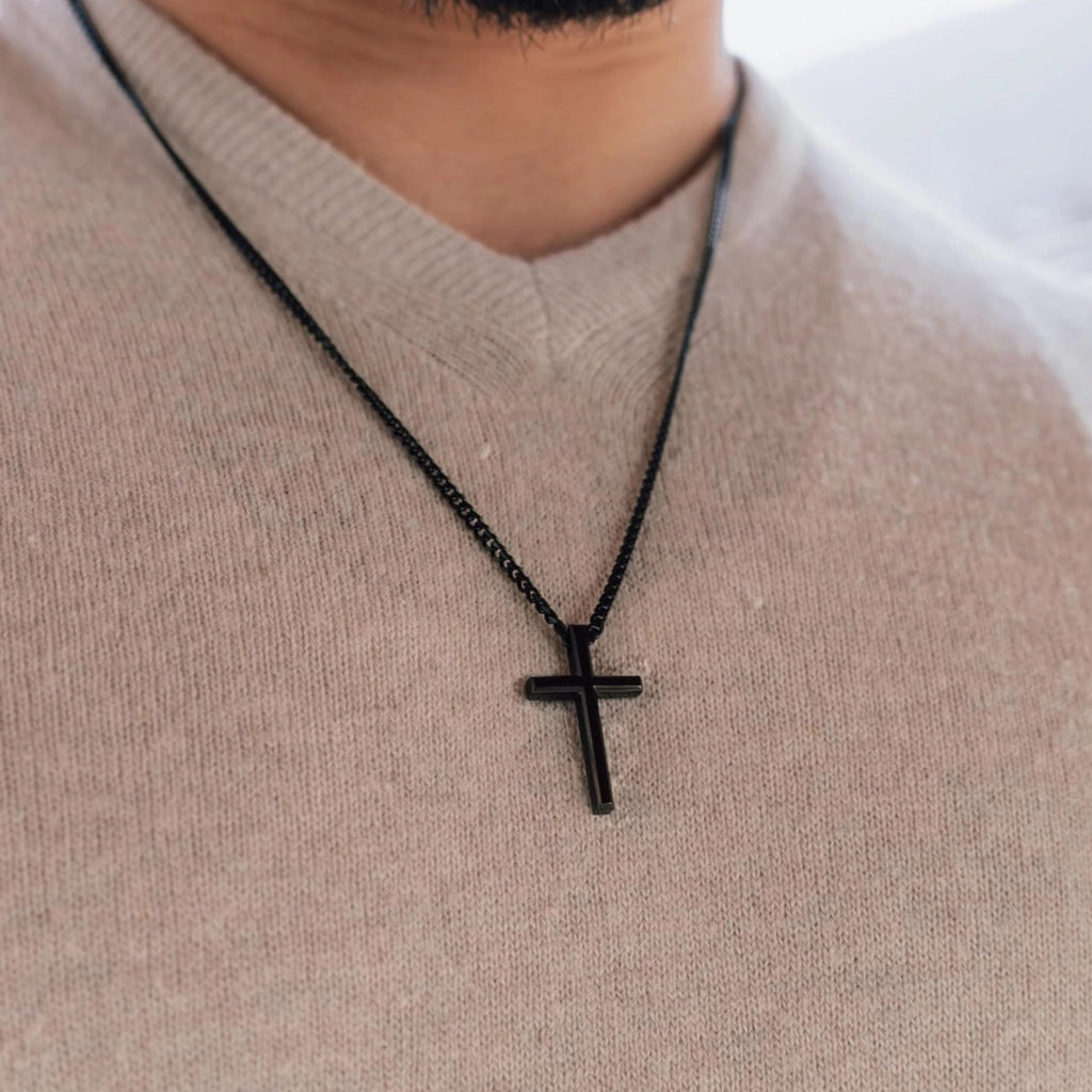 Collier croix Homme - Acier inoxydable - Bijoux Croix 