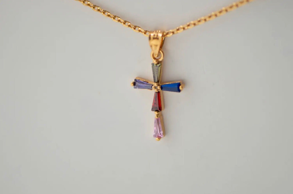 Collier Croix Colorées