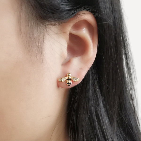 Boucles d'oreilles Abeille Divine - Vue secondaire