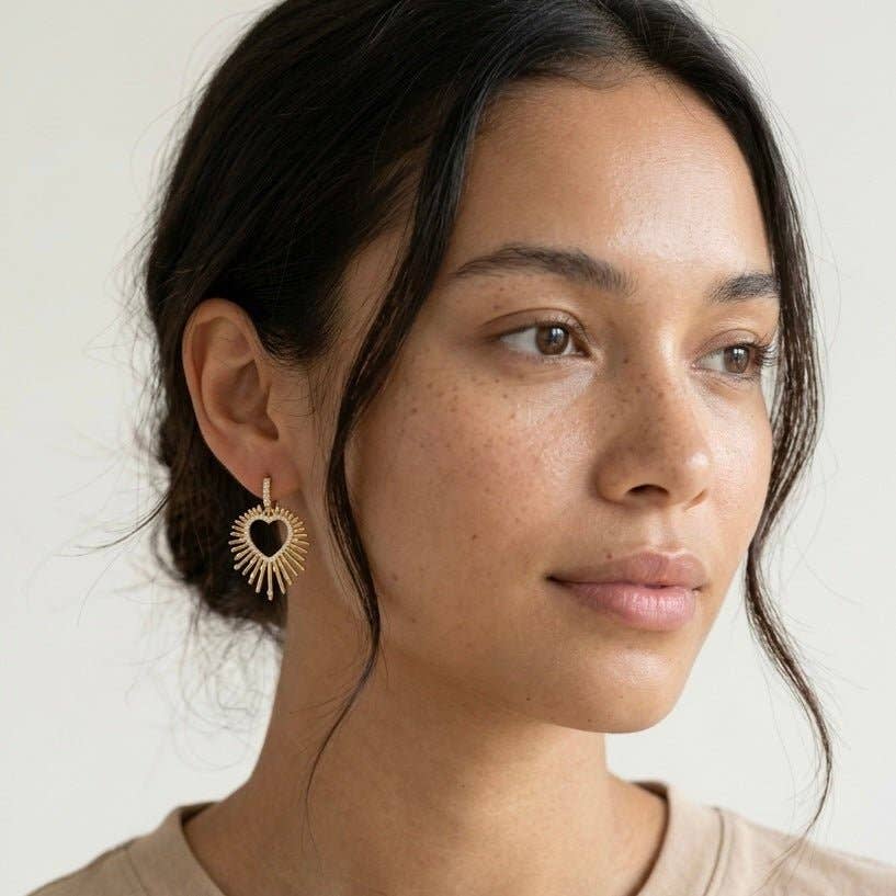Boucles d’oreilles Rayons d’Amour - Plaqué Or