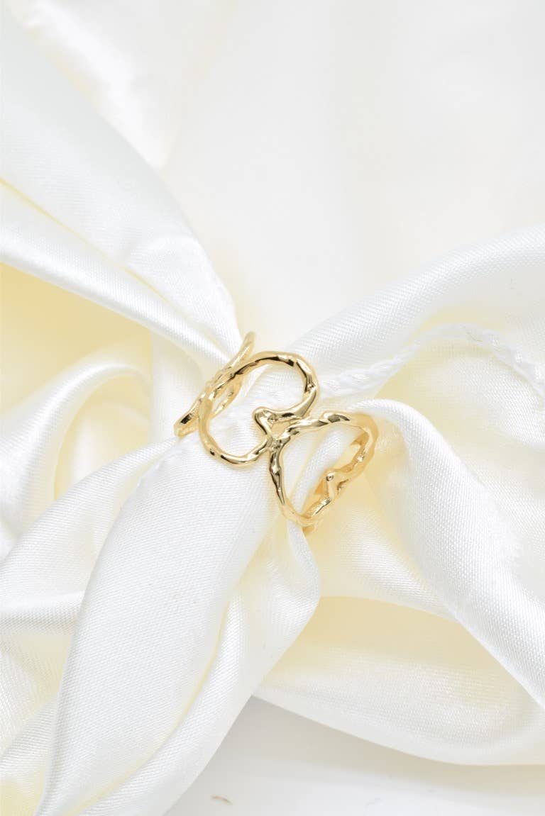 Bague cœur réglable en acier inoxydable - BG310192 - Bijoux Croix 