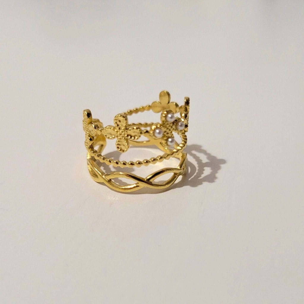 Bague Lise en Acier inoxydable vue de cote