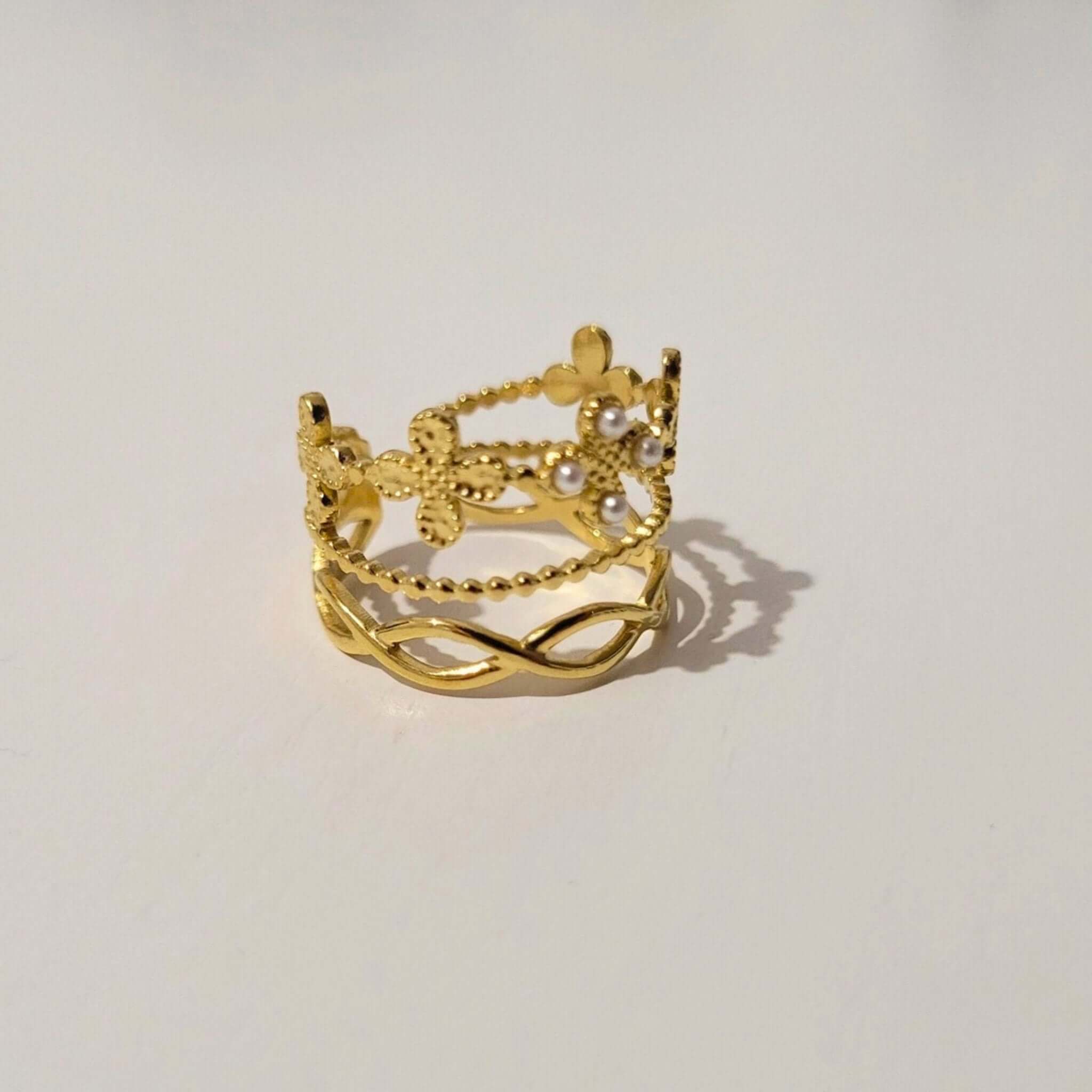 Bague Lise en Acier inoxydable vue de cote