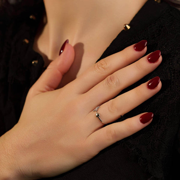 Bague Nathalie Argent 925 – Croix & Cœur - Vue secondaire