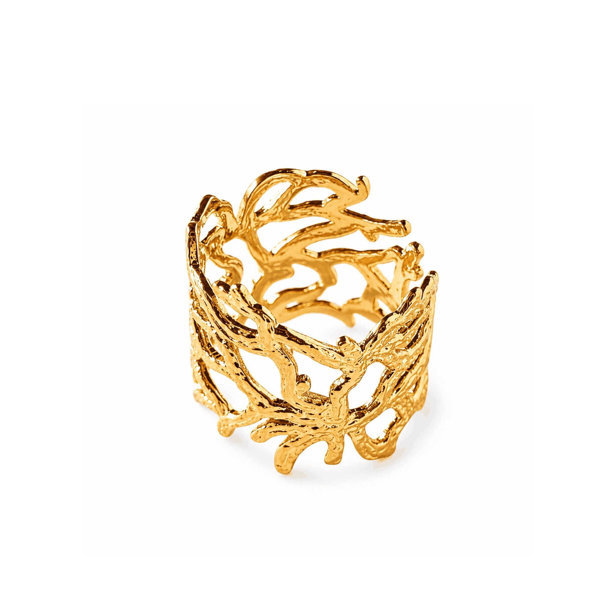 Anillo dorada à motif branche d’olivier