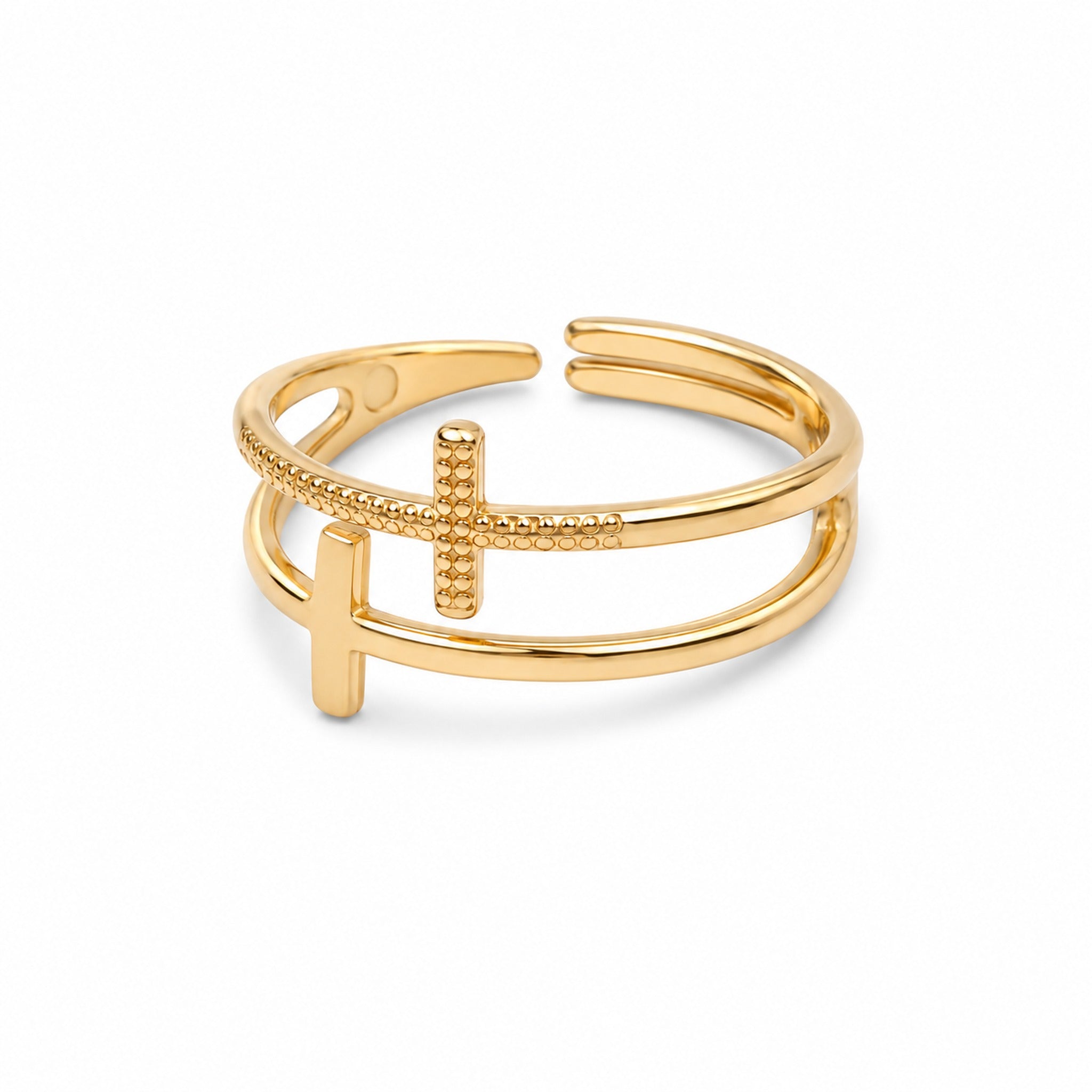 Bague Croix Anaëlle - Acier Inoxydable