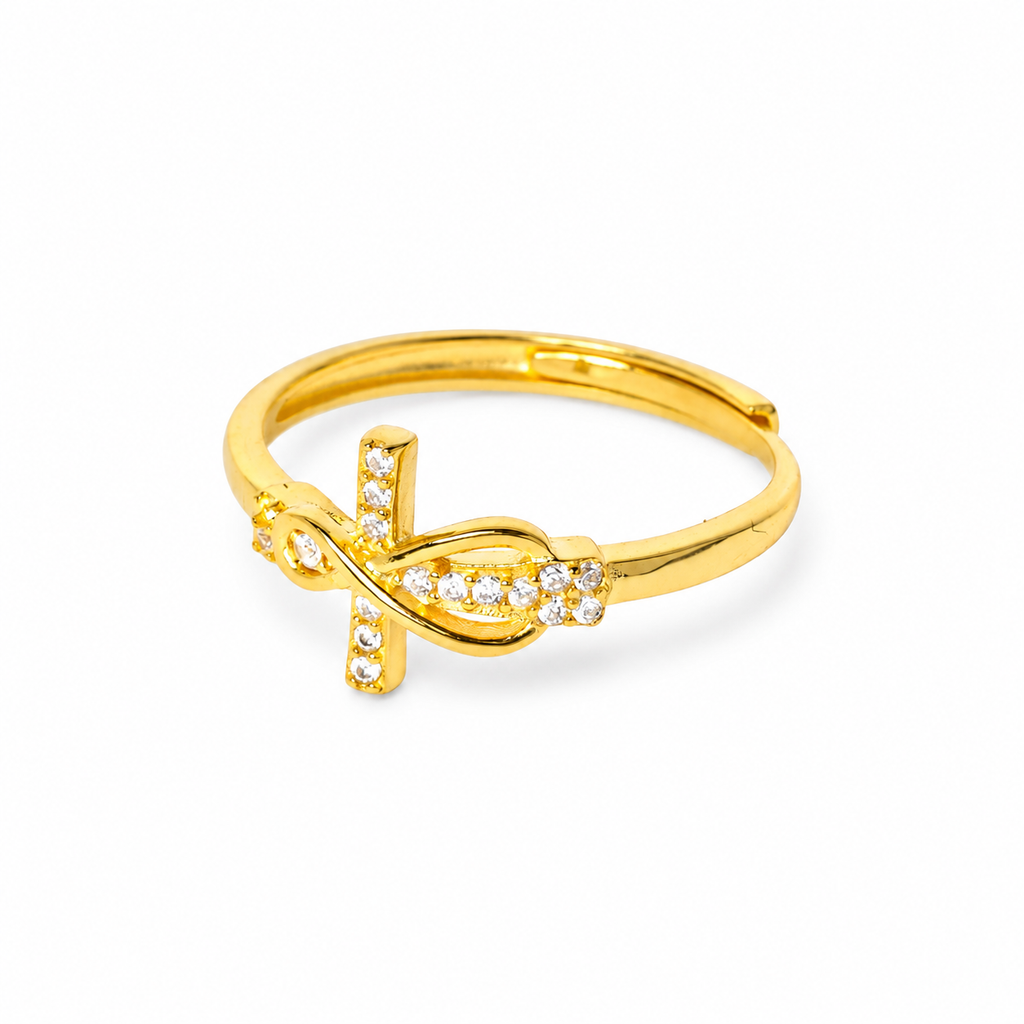 Bague Croix infini Salomé - Or - Bijoux Croix 