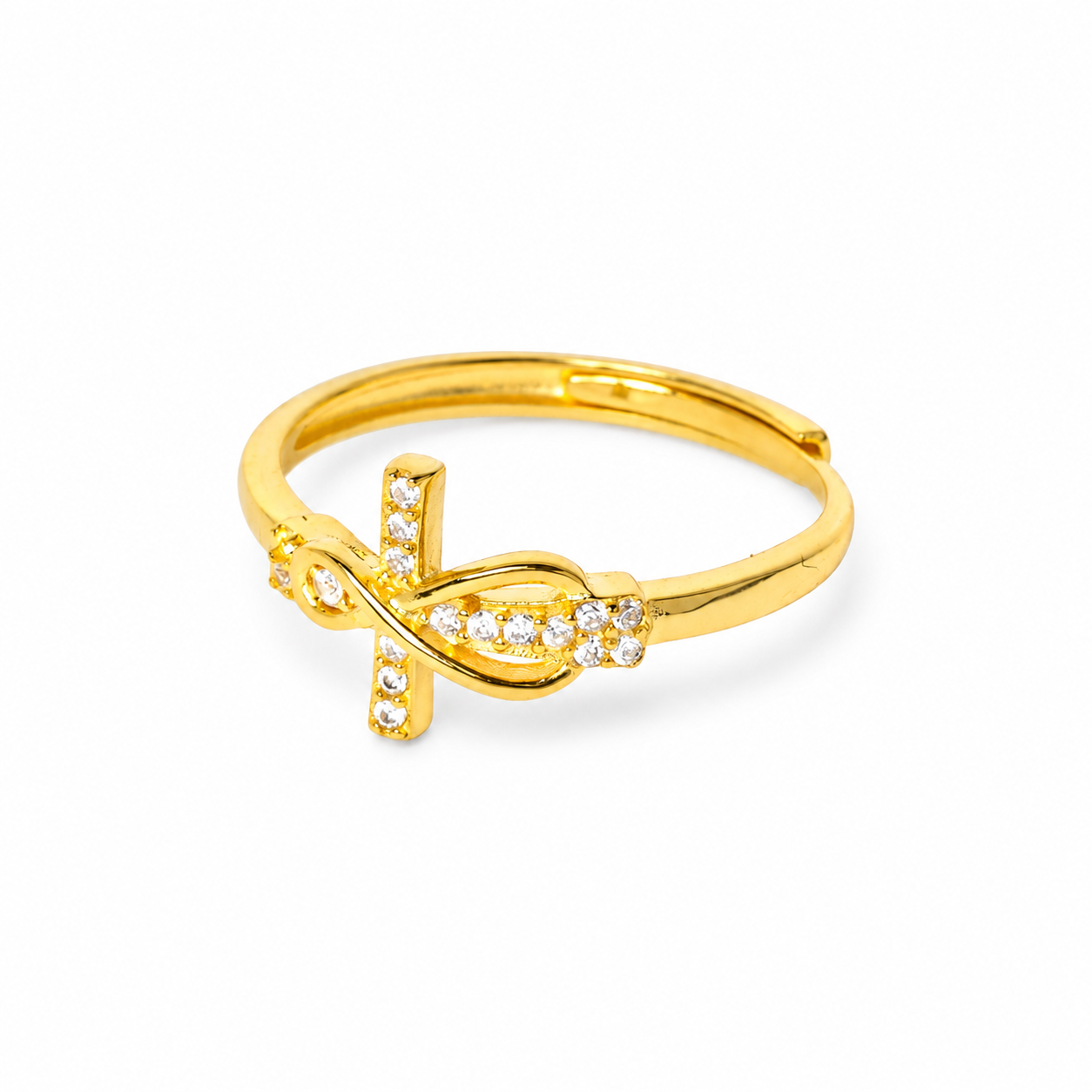 Bague Croix infini Salomé - Or