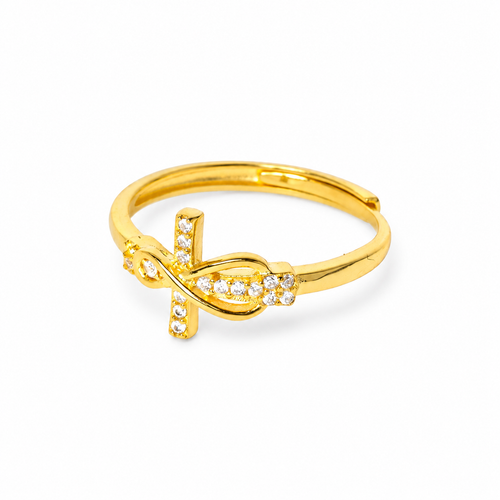 Bague Croix infini Salomé - Or - Bijoux Croix 