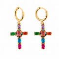 Boucles d’oreilles Croix Arc-en-Ciel - Bijoux Croix 