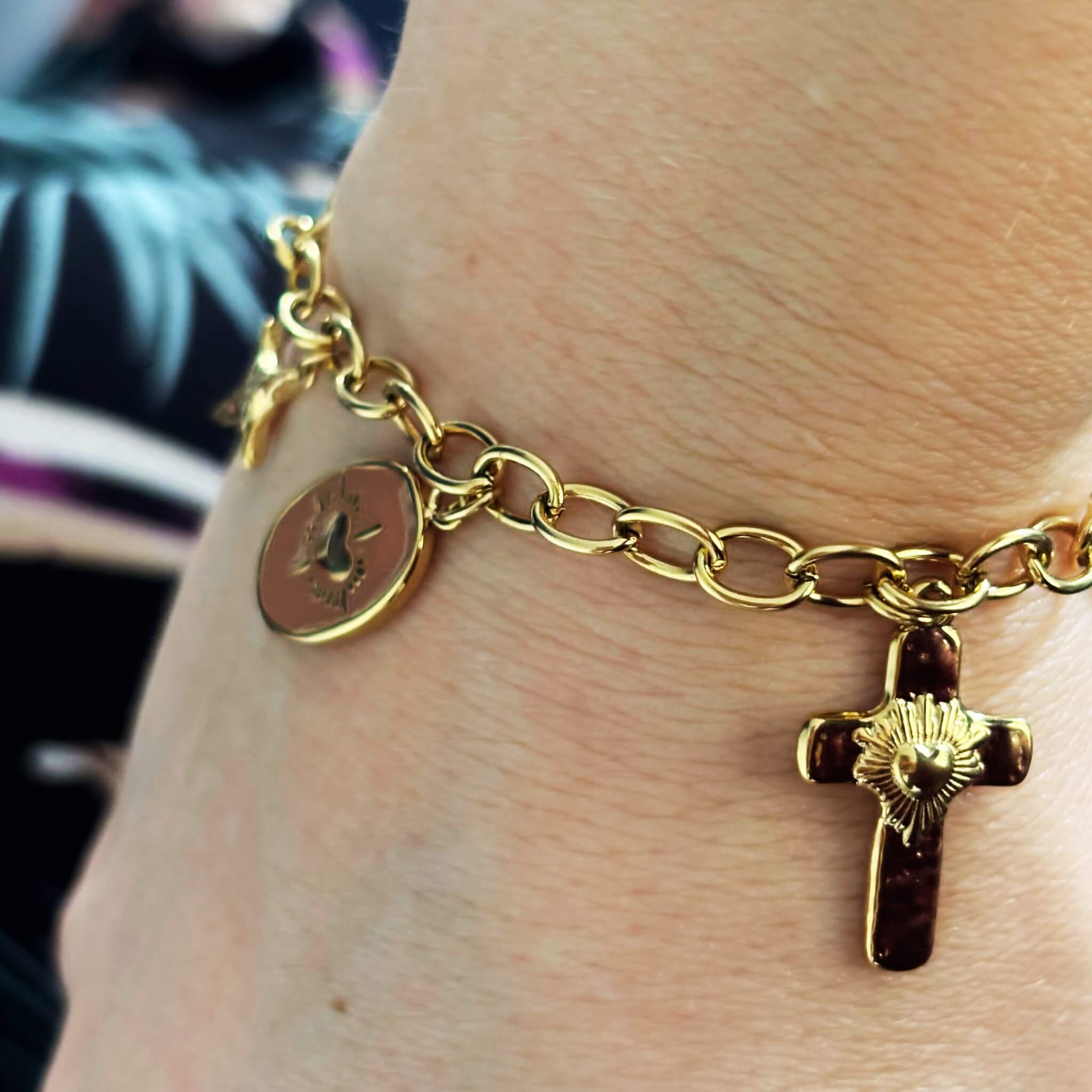 Bracelet Croix Breloques sur croix
