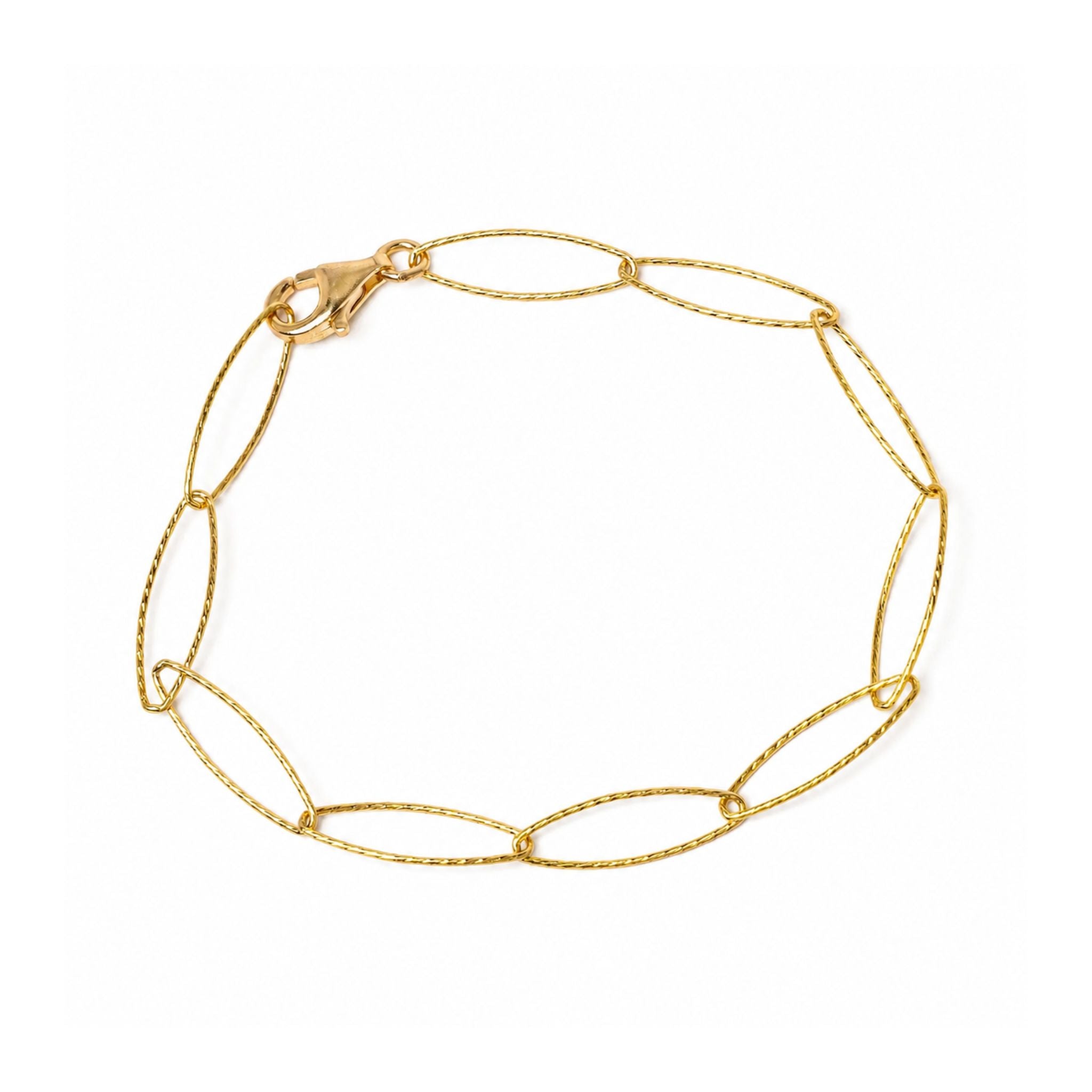 Bracelet Élisabeth Argent 925 Plaqué Or 24 carats 