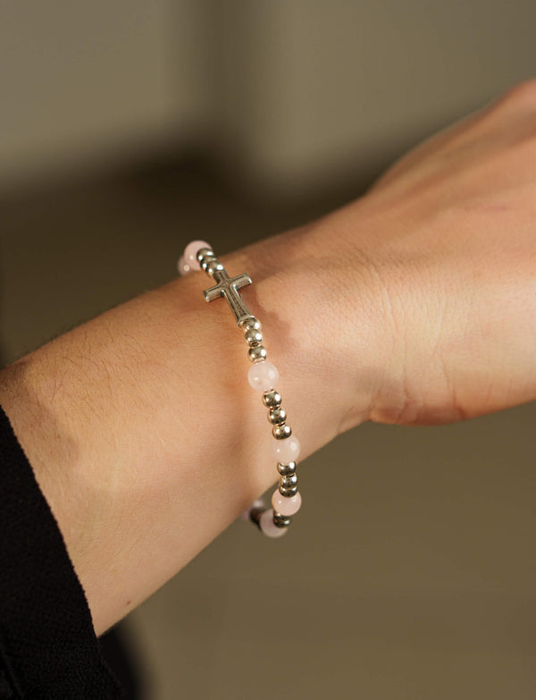 Bracelet Maria en quartz rose - Vue secondaire