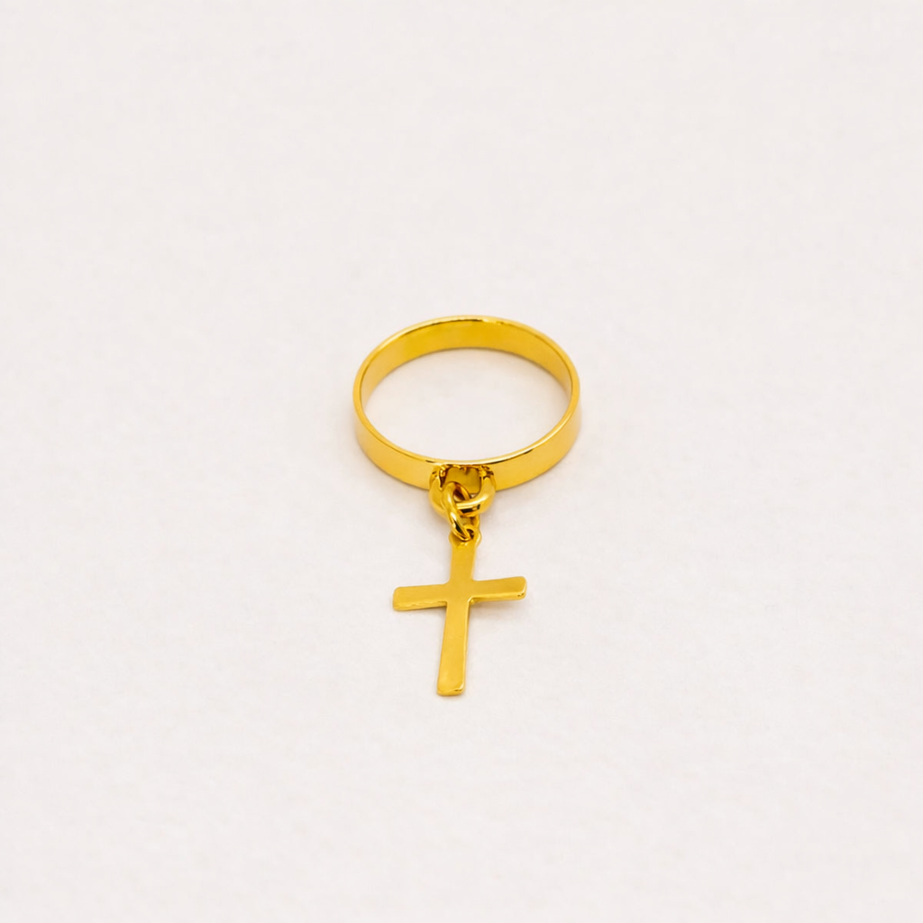 Bague Breloque Croix - Bijoux Croix 