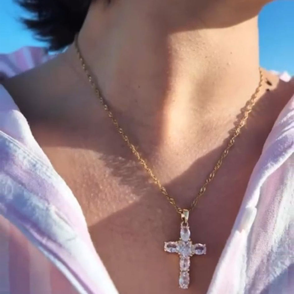 Collier Croix Brillant - Bijoux Croix 