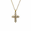 Collar cruz Rahab - Acero inoxidabel Chapado Oro 