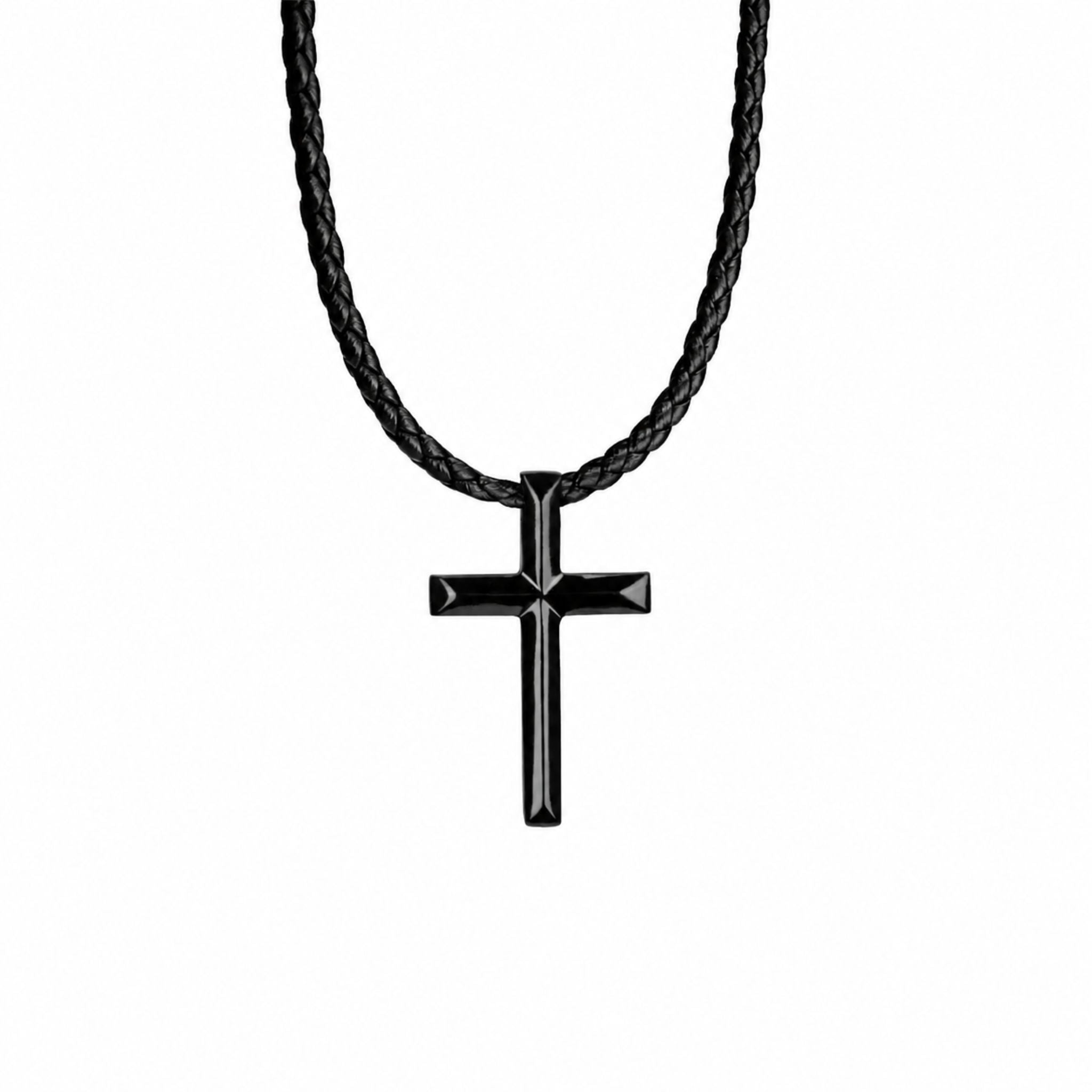 Collier croix Homme - Acier inoxydable