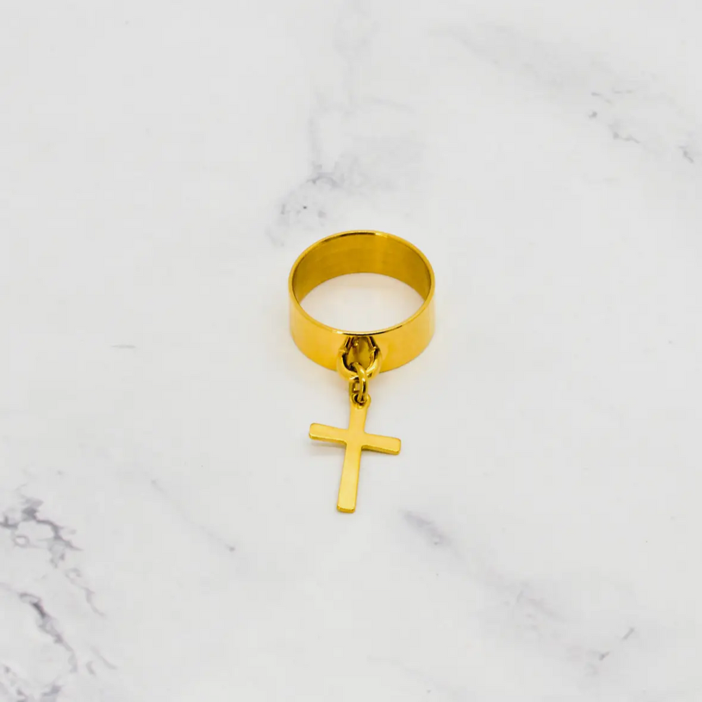 Bague Breloque Croix - Bijoux Croix 