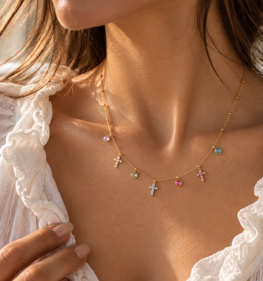 Collier Croix Multiples