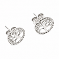Boucles d’oreilles Arbre de Vie - Moissanite - Bijoux Croix 