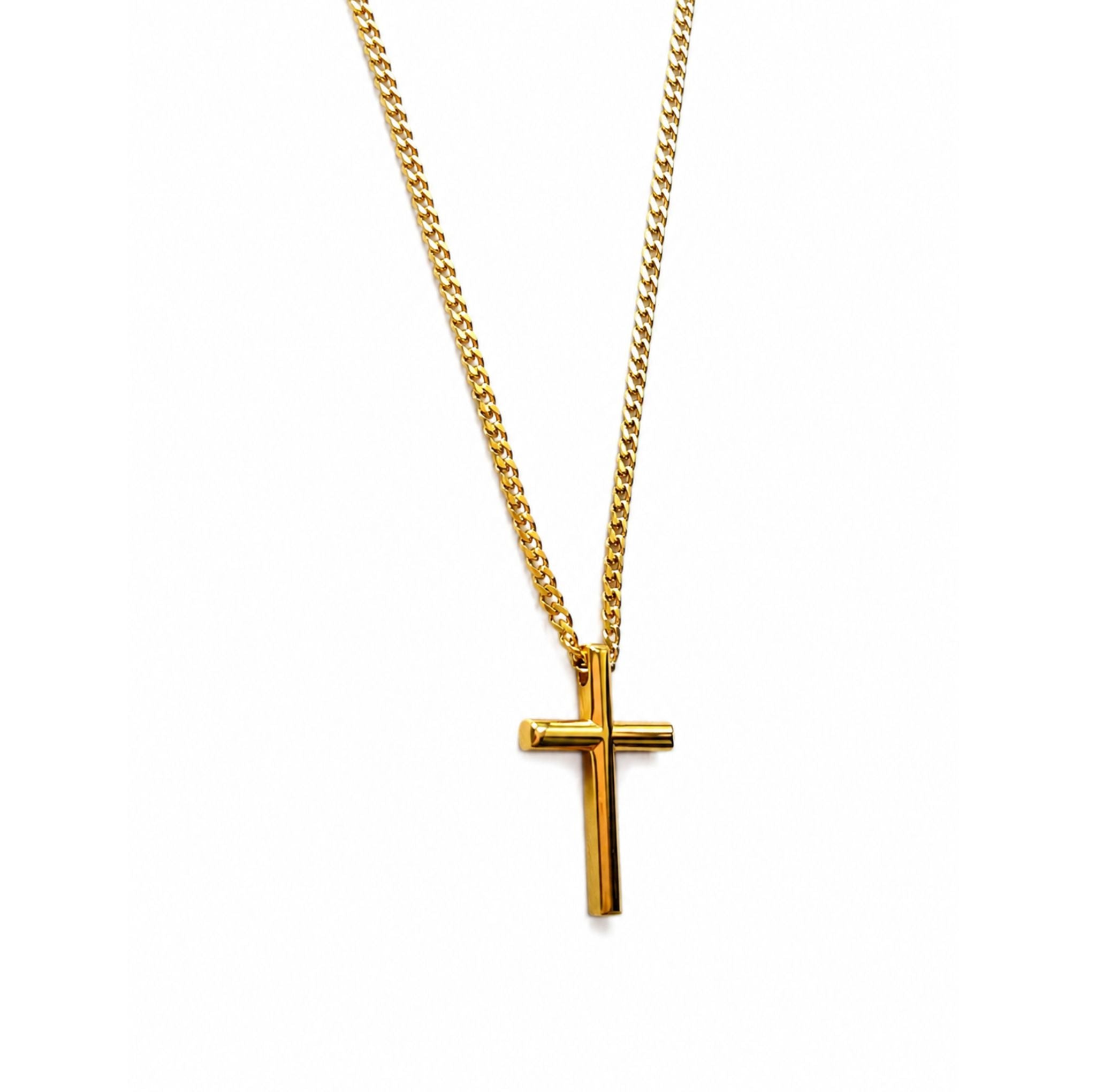 Collier croix Homme - Acier inoxydable