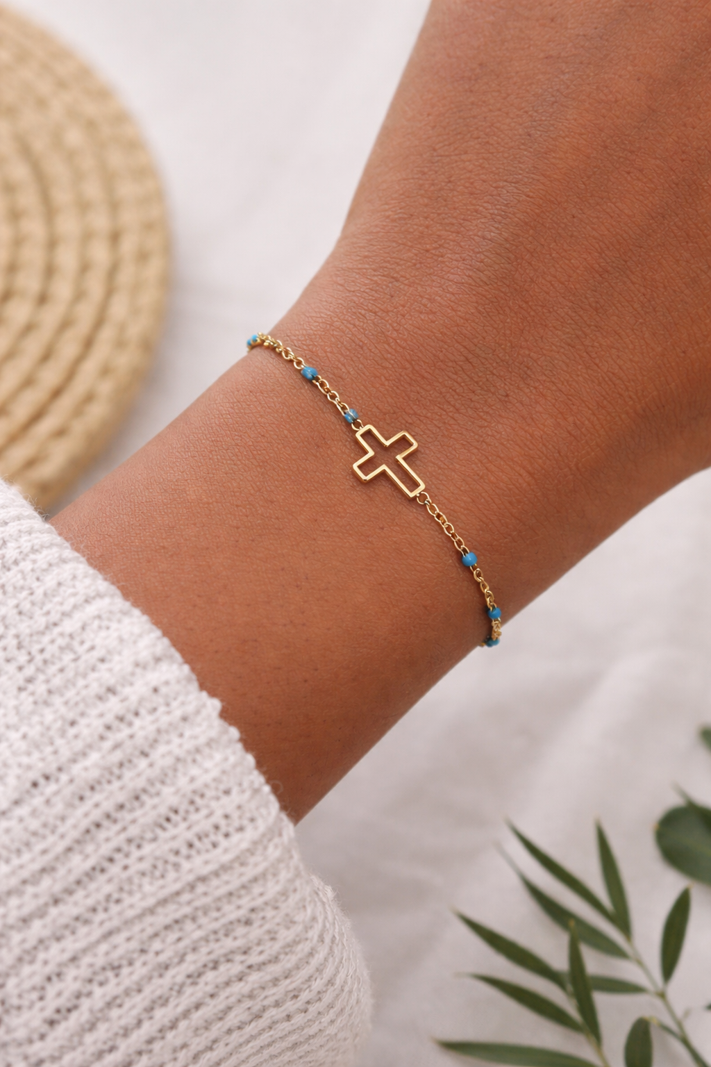 Bracelet croix Chemin de Foi - Acier inoxydable