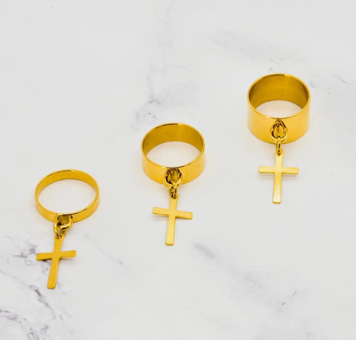 Bague Breloque Croix - Bijoux Croix