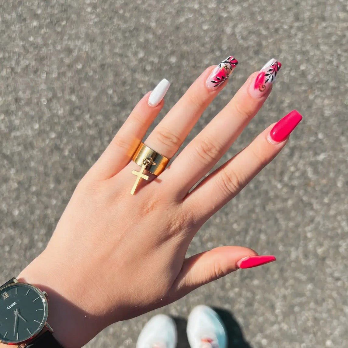 Bague Breloque Croix - Bijoux Croix