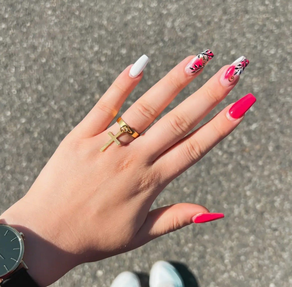 Bague Breloque Croix - Bijoux Croix