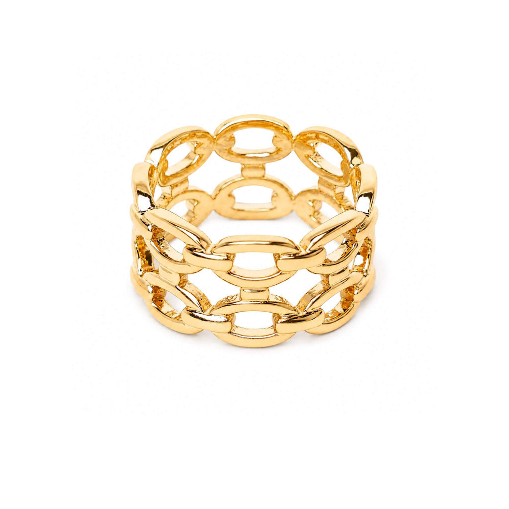 Bague Chaînette Plaqué Or - Bijoux Croix 