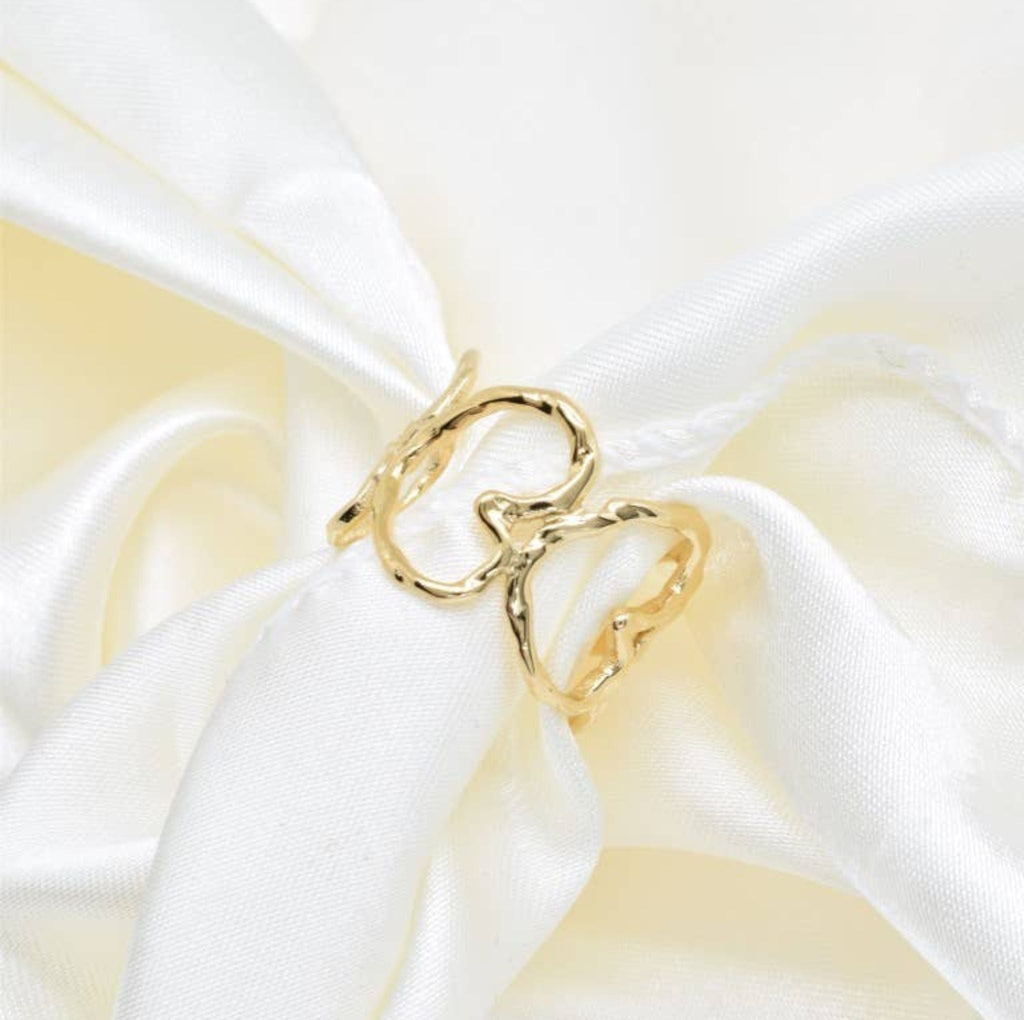 Bague Cœurs Martelés - Bijoux Croix