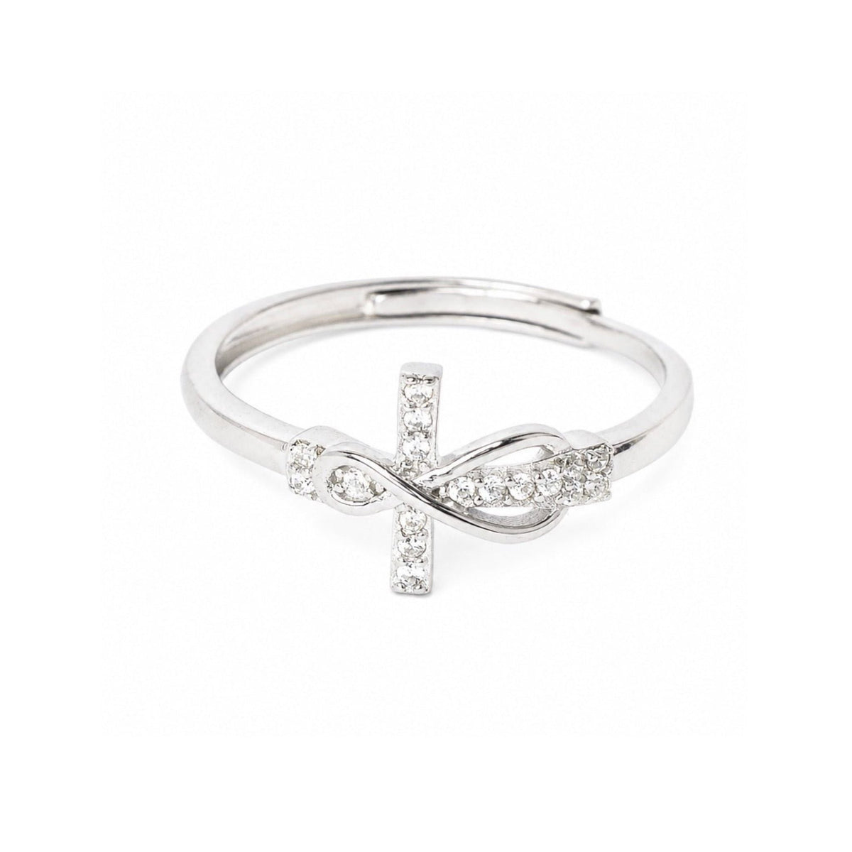 Bague Croix infini Salomé - Argent - Bijoux Croix