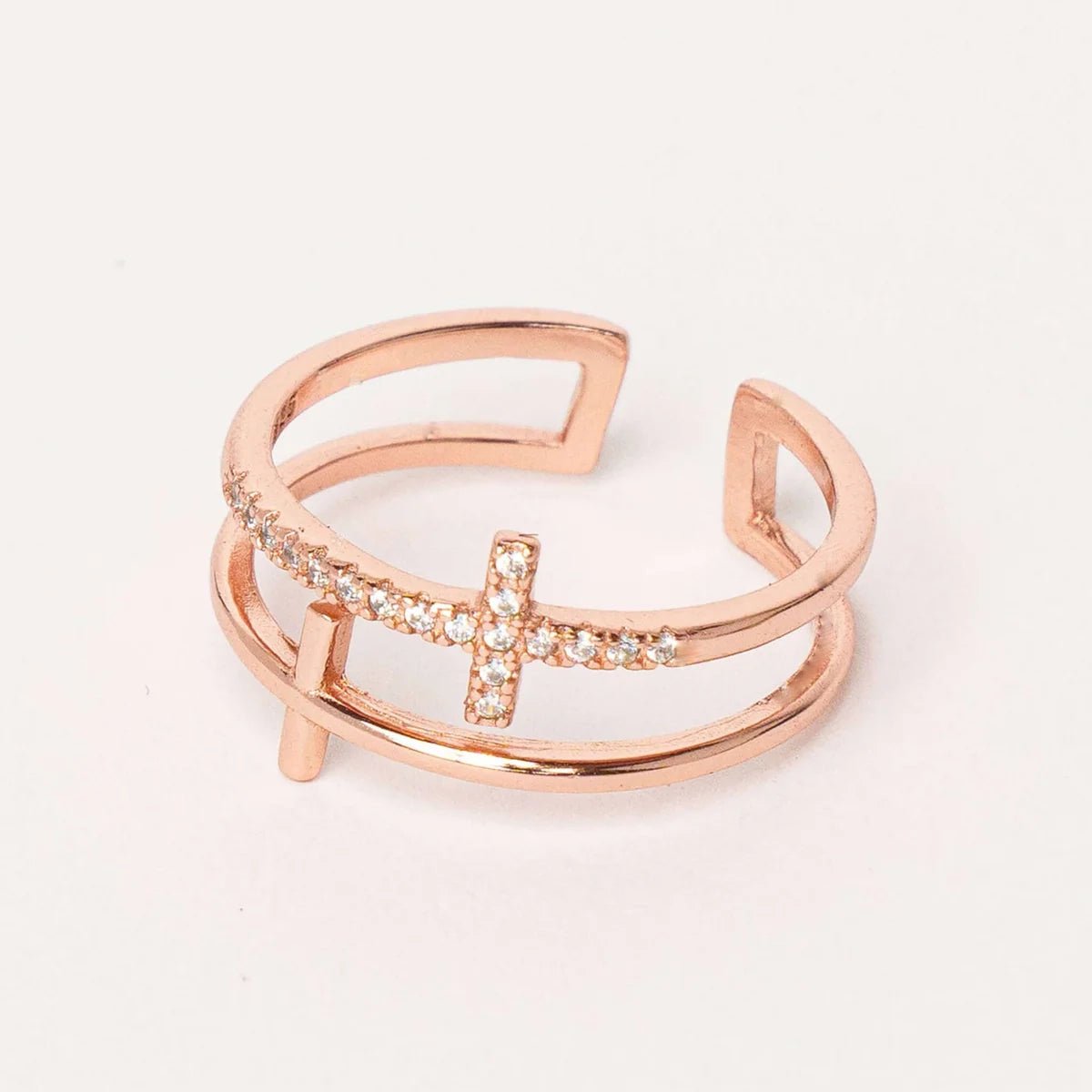 Bague Croix Minimaliste Maël Argent - Bijoux Croix