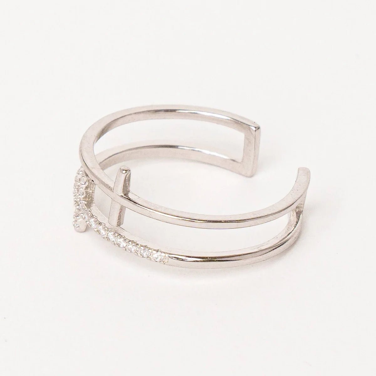 Bague Croix Minimaliste Maël Argent - Bijoux Croix