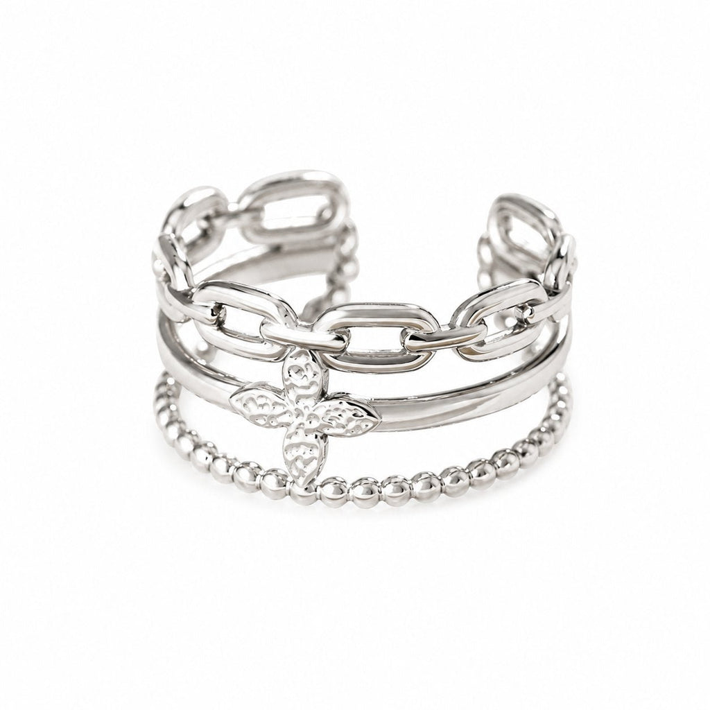 Bague Croix Multi-Anneaux - Bijoux Croix