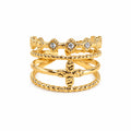 Bague Croix Quatre Pétales - Acier Inoxydable - Bijoux Croix