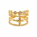 Bague Croix Quatre Pétales - Acier Inoxydable - Bijoux Croix 