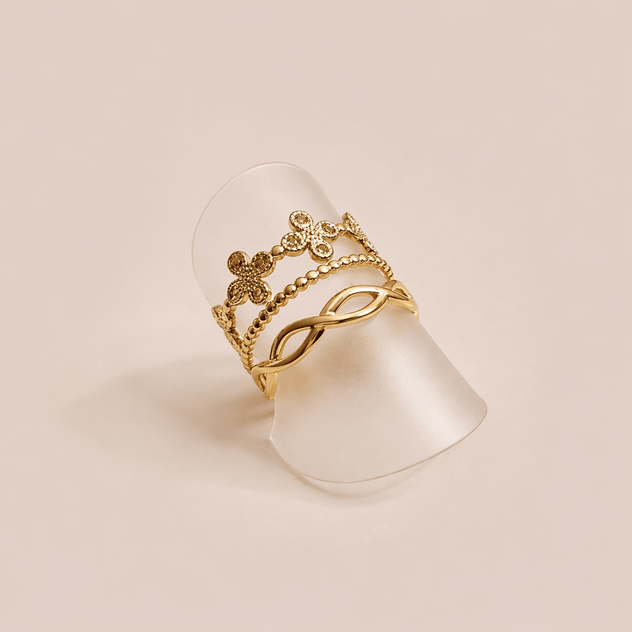 Bague Ichtus - acier inoxydable - Bijoux Croix