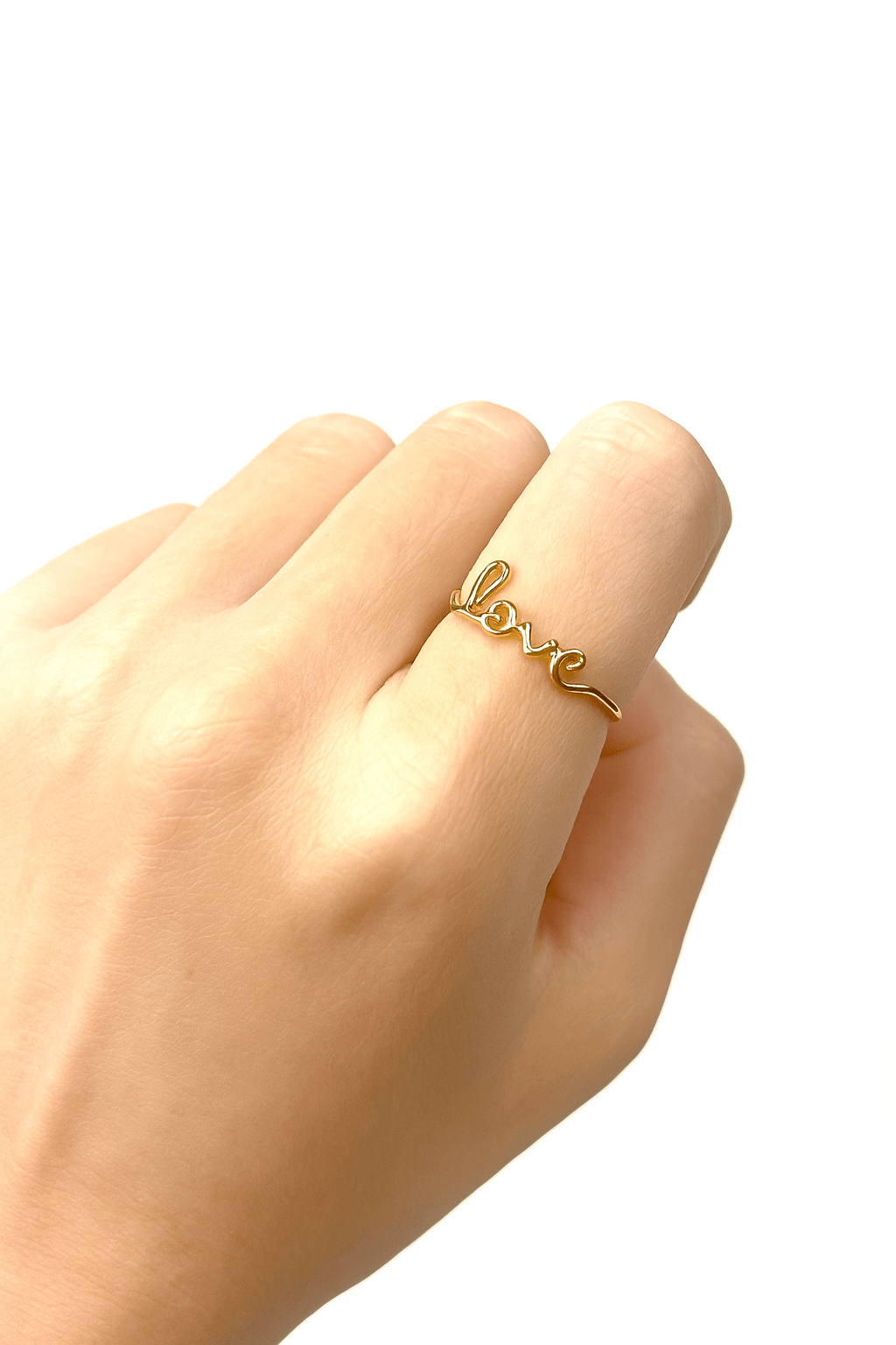 Bague Love - acier inoxydable - Bijoux Croix