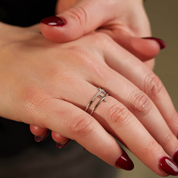 Bague Maël Minimaliste Argent 925 - Finition Argent - Vue secondaire