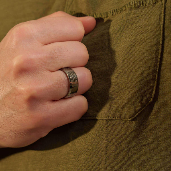 Bague Prière en tungstène - Vue secondaire